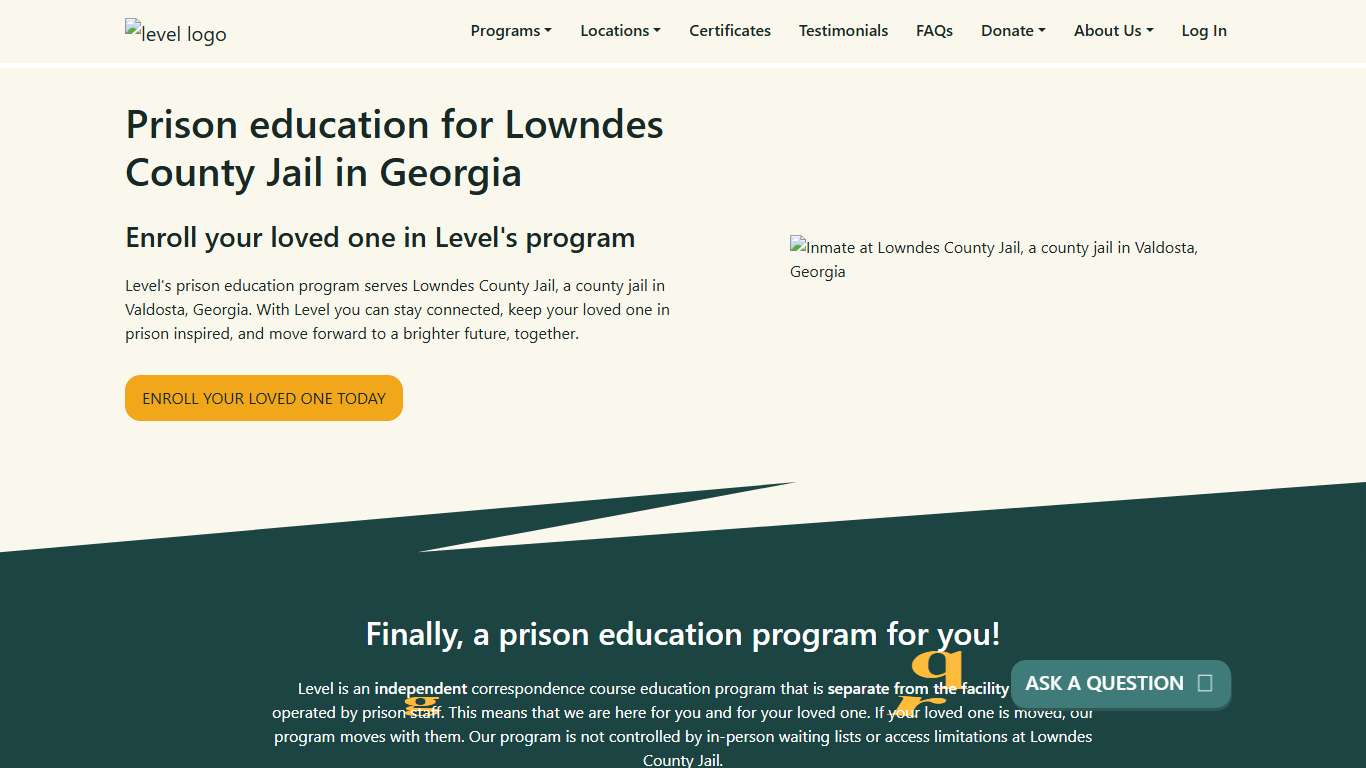 Prison Education For Lowndes County Jail - Level